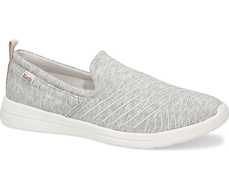 Keds Womens Grey Lace Up Shoes - Keds Studio Hart Jersey 503VAEUTS